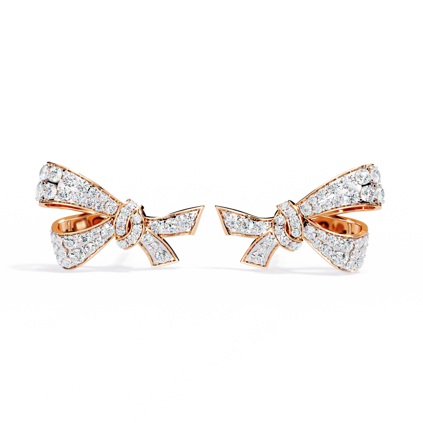 Elysian Diamond Bow Stud Earrings