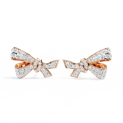 Elysian Diamond Bow Stud Earrings