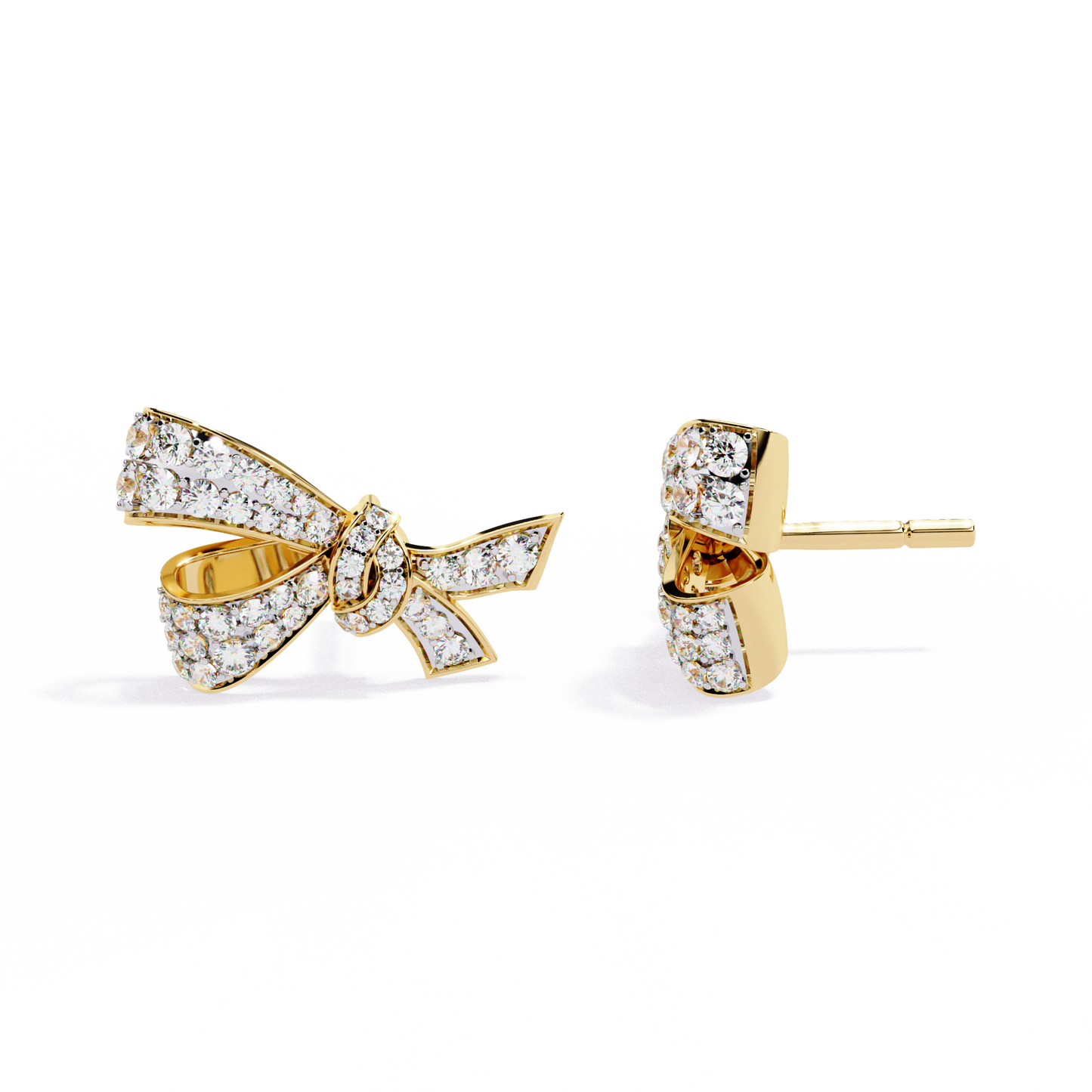 Elysian Diamond Bow Stud Earrings