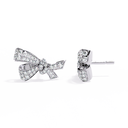 Elysian Diamond Bow Stud Earrings
