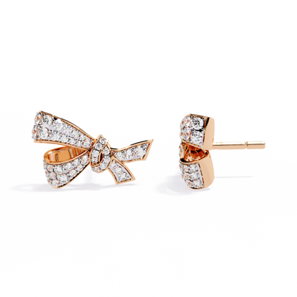 Elysian Diamond Bow Stud Earrings