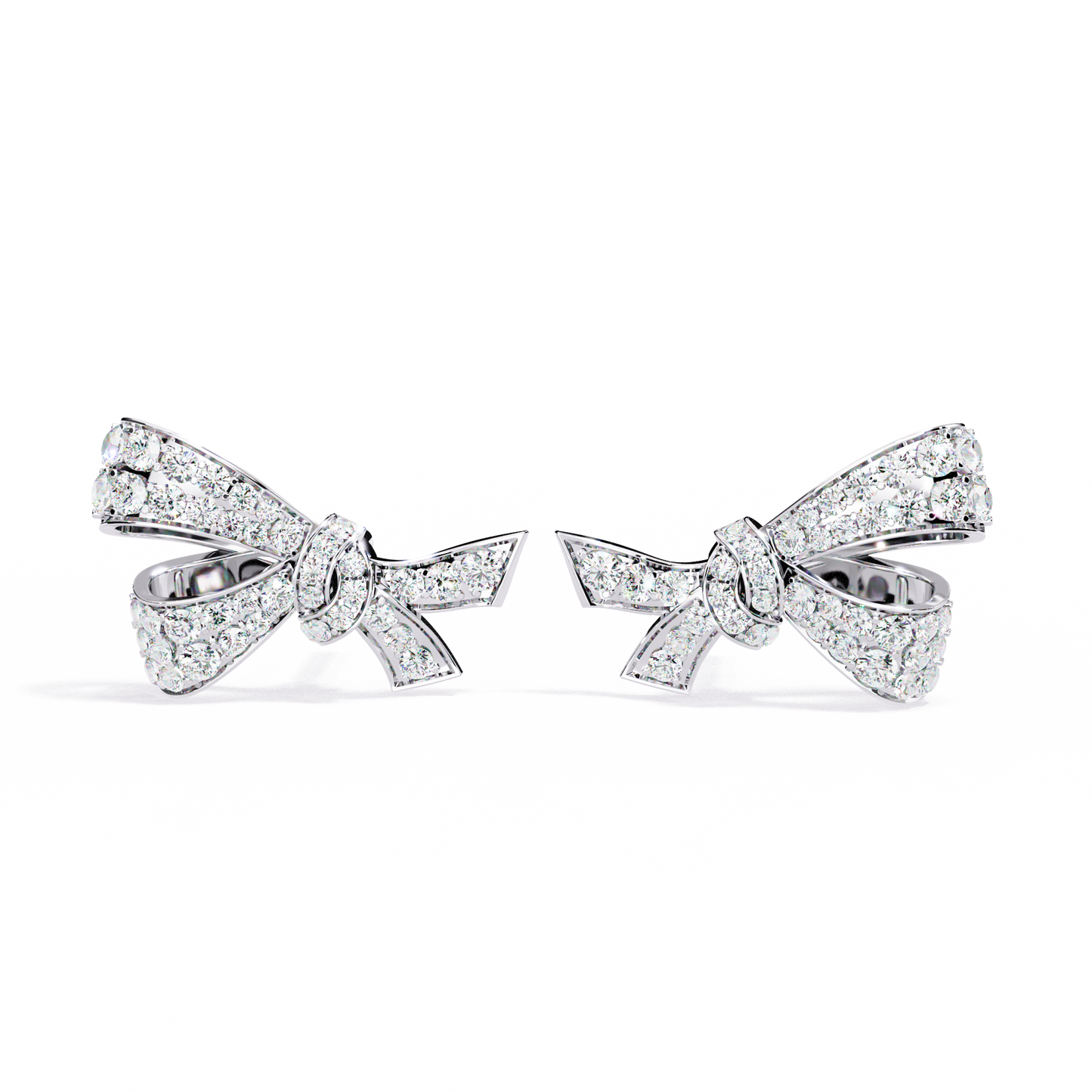 Elysian Diamond Bow Stud Earrings