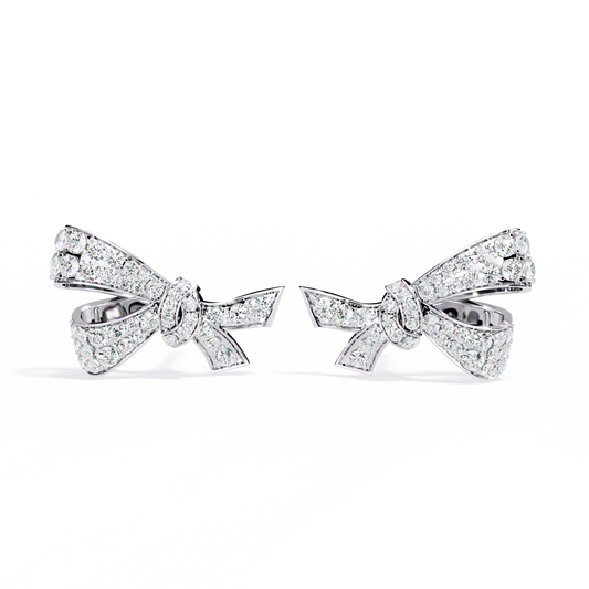 Elysian Diamond Bow Stud Earrings