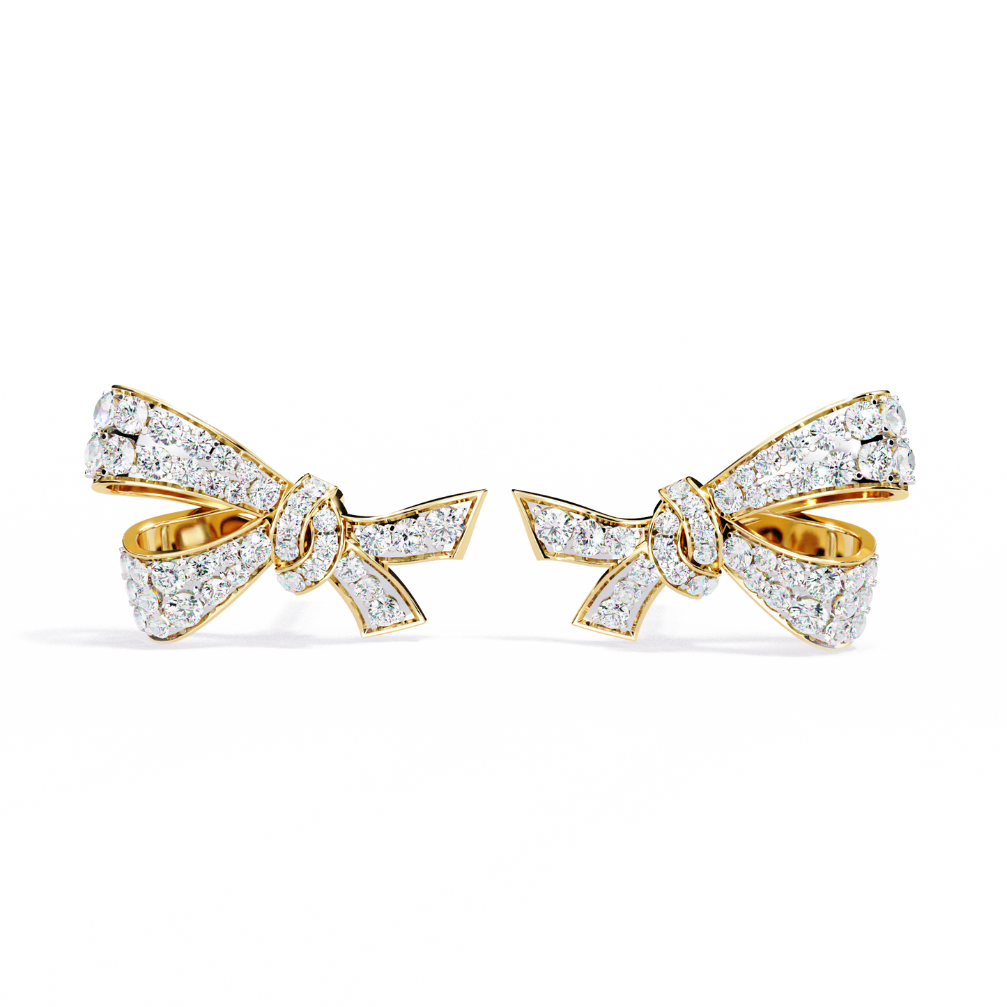 Elysian Diamond Bow Stud Earrings