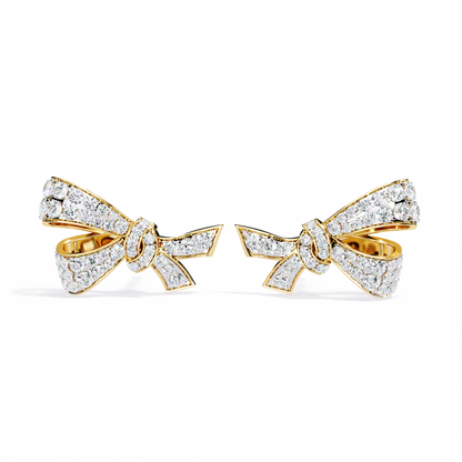 Elysian Diamond Bow Stud Earrings