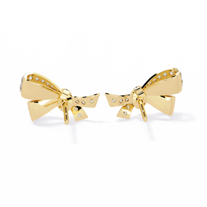 Elysian Diamond Bow Stud Earrings