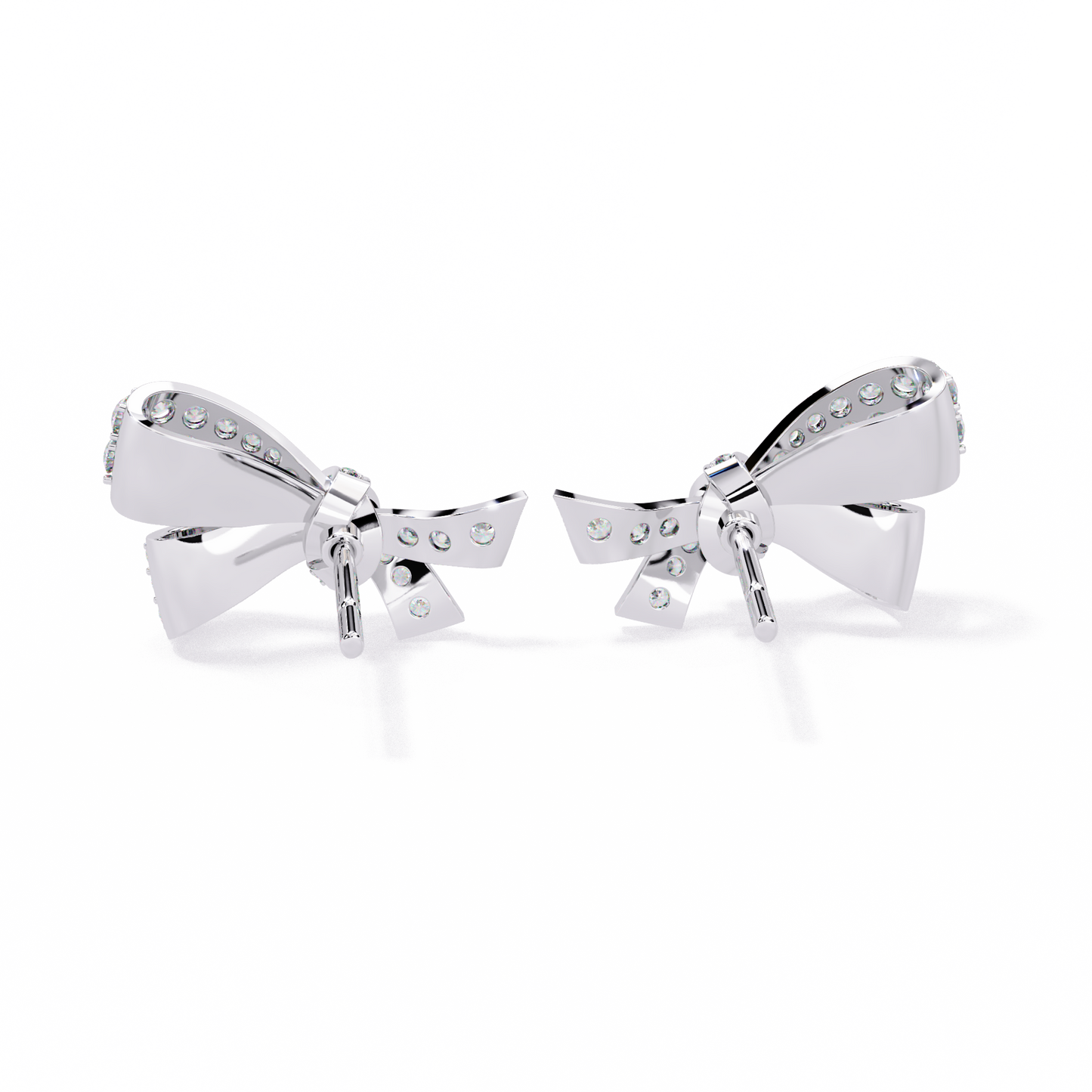 Elysian Diamond Bow Stud Earrings