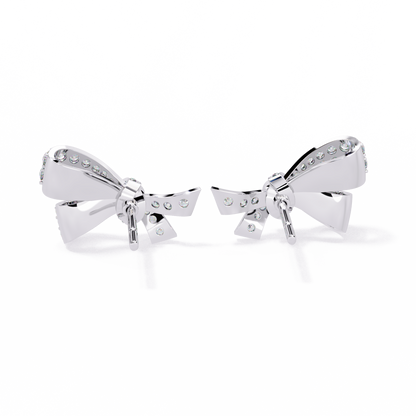 Elysian Diamond Bow Stud Earrings