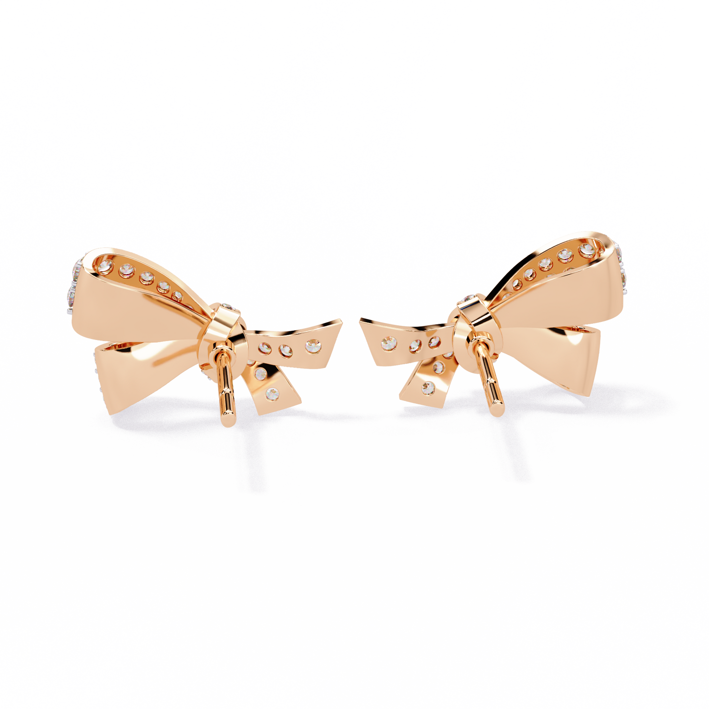 Elysian Diamond Bow Stud Earrings