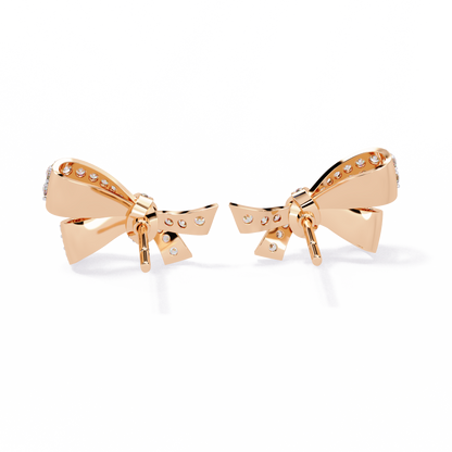 Elysian Diamond Bow Stud Earrings