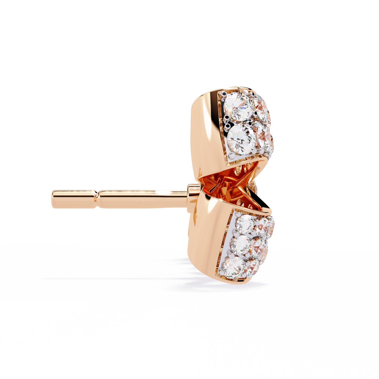 Elysian Diamond Bow Stud Earrings