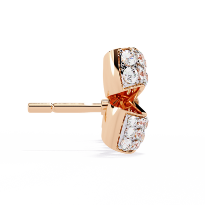 Elysian Diamond Bow Stud Earrings