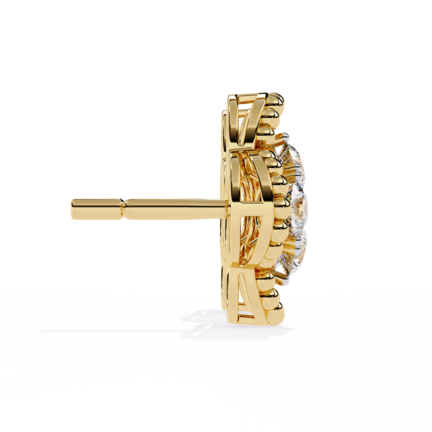 Celeste Clover Diamond Stud Earrings