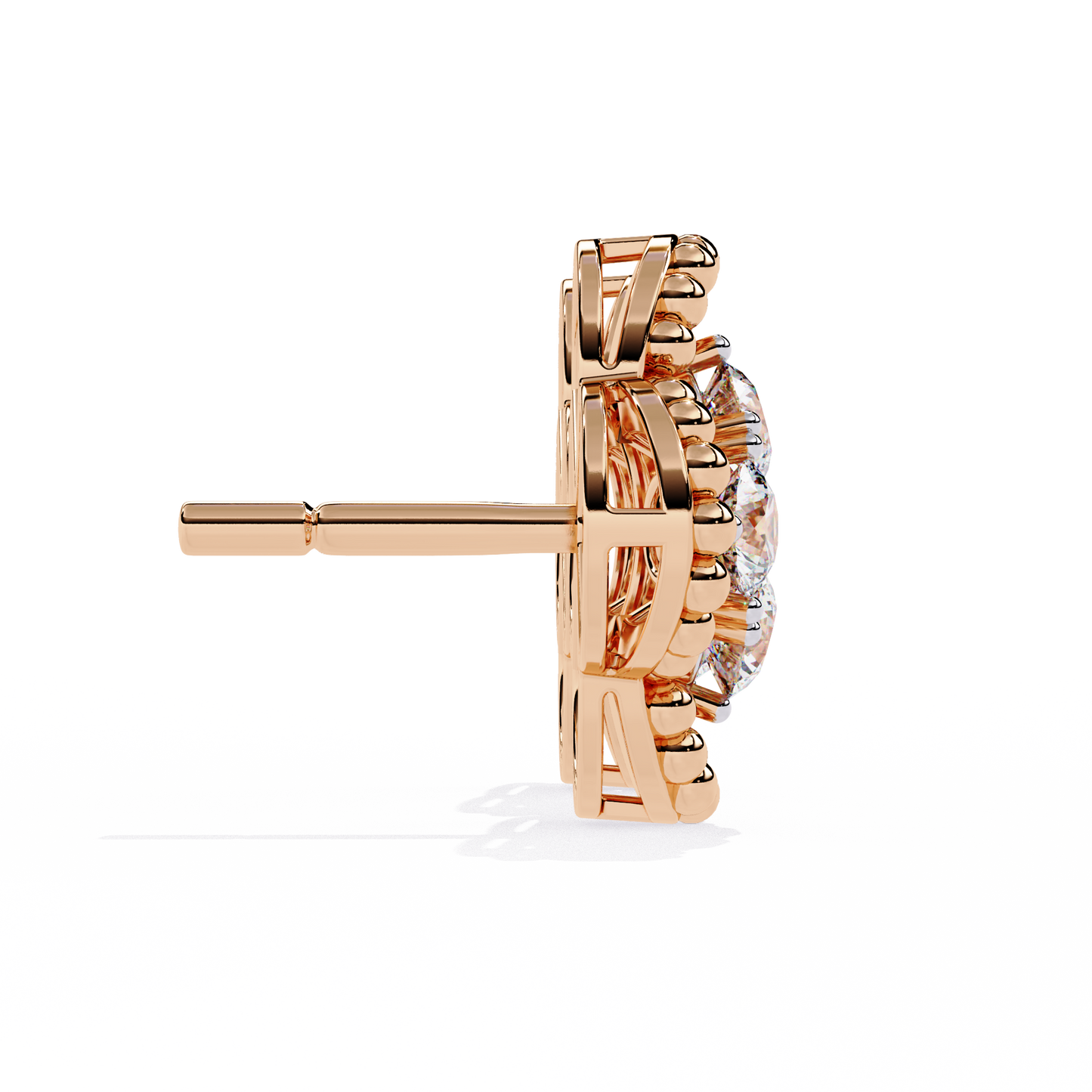 Celeste Clover Diamond Stud Earrings