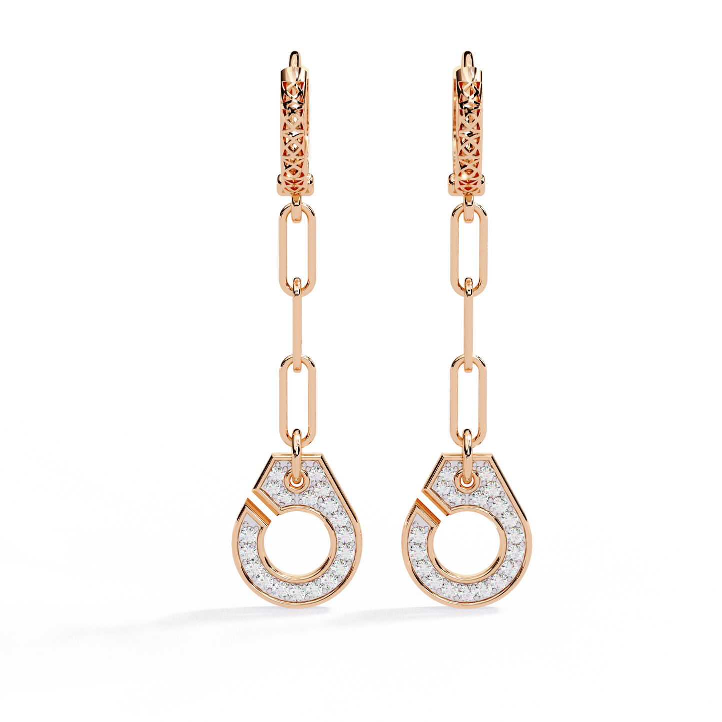 Luxe Chain Drop Hoop Earrings
