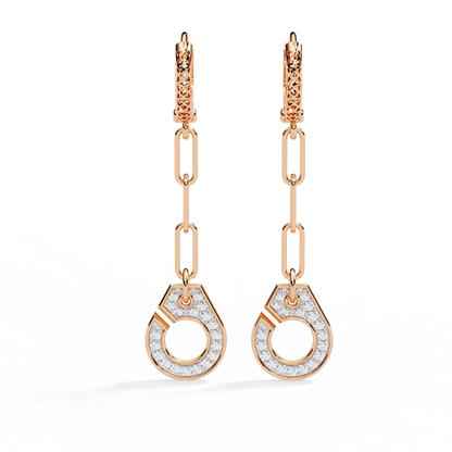 Luxe Chain Drop Hoop Earrings