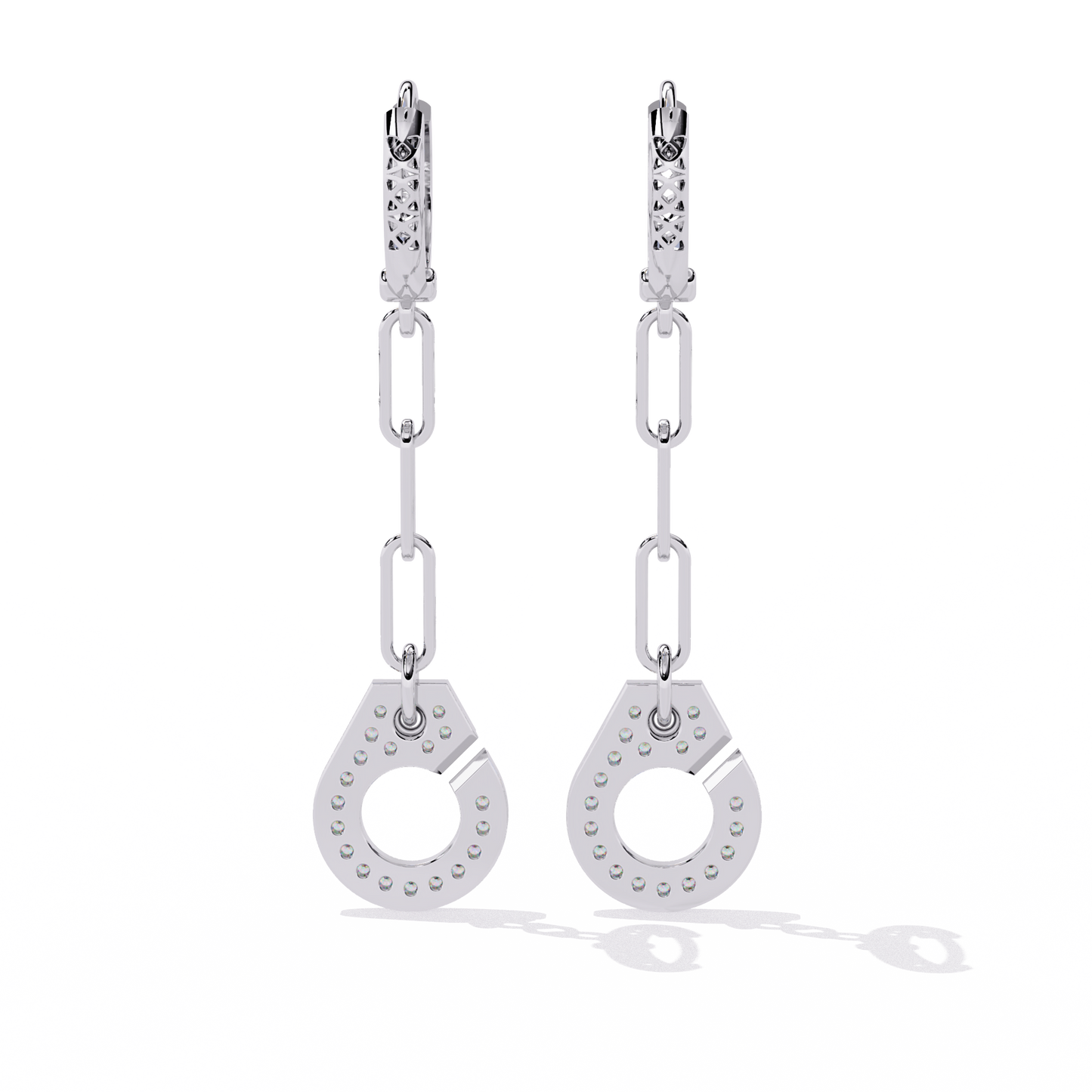 Luxe Chain Drop Hoop Earrings