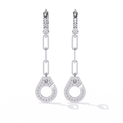 Luxe Chain Drop Hoop Earrings