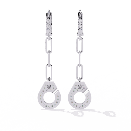 Luxe Chain Drop Hoop Earrings