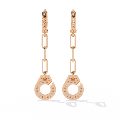 Luxe Chain Drop Hoop Earrings