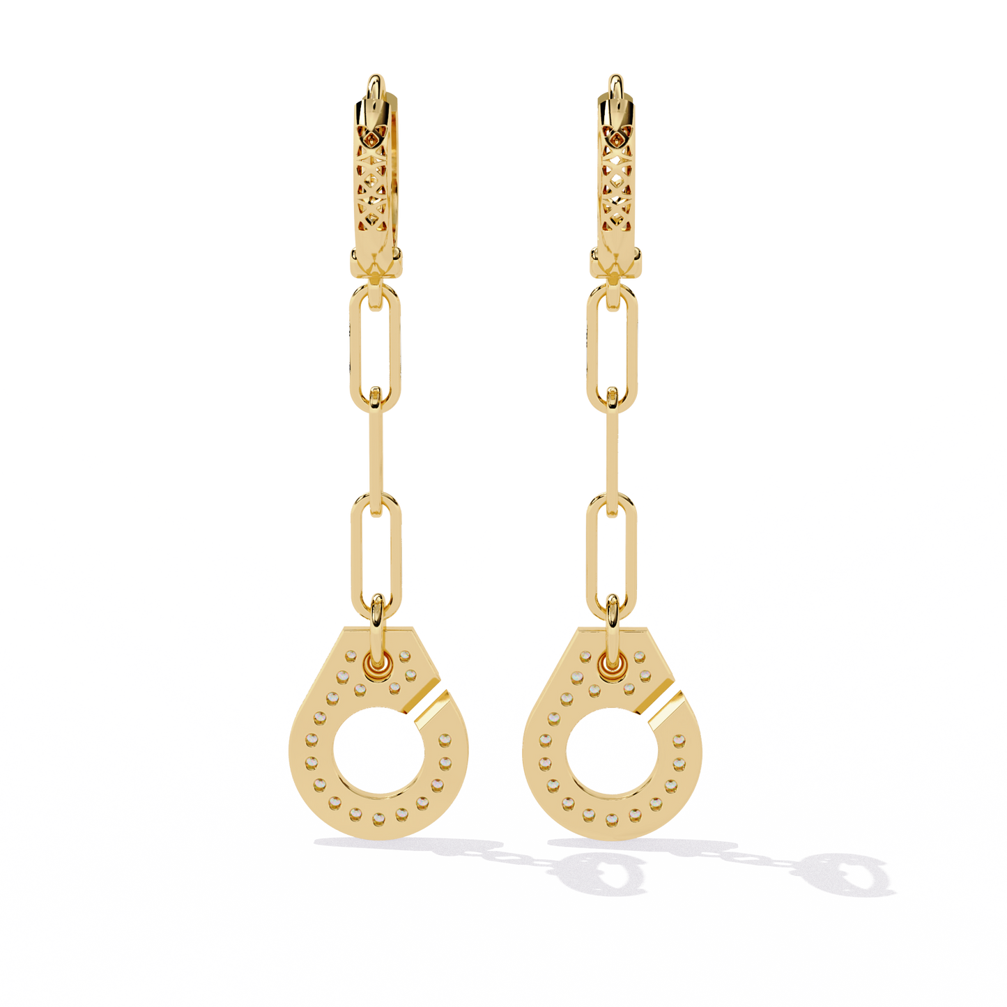 Luxe Chain Drop Hoop Earrings