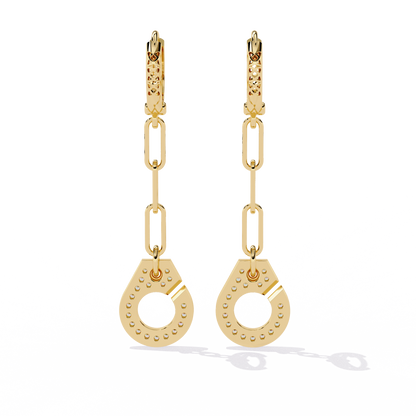 Luxe Chain Drop Hoop Earrings