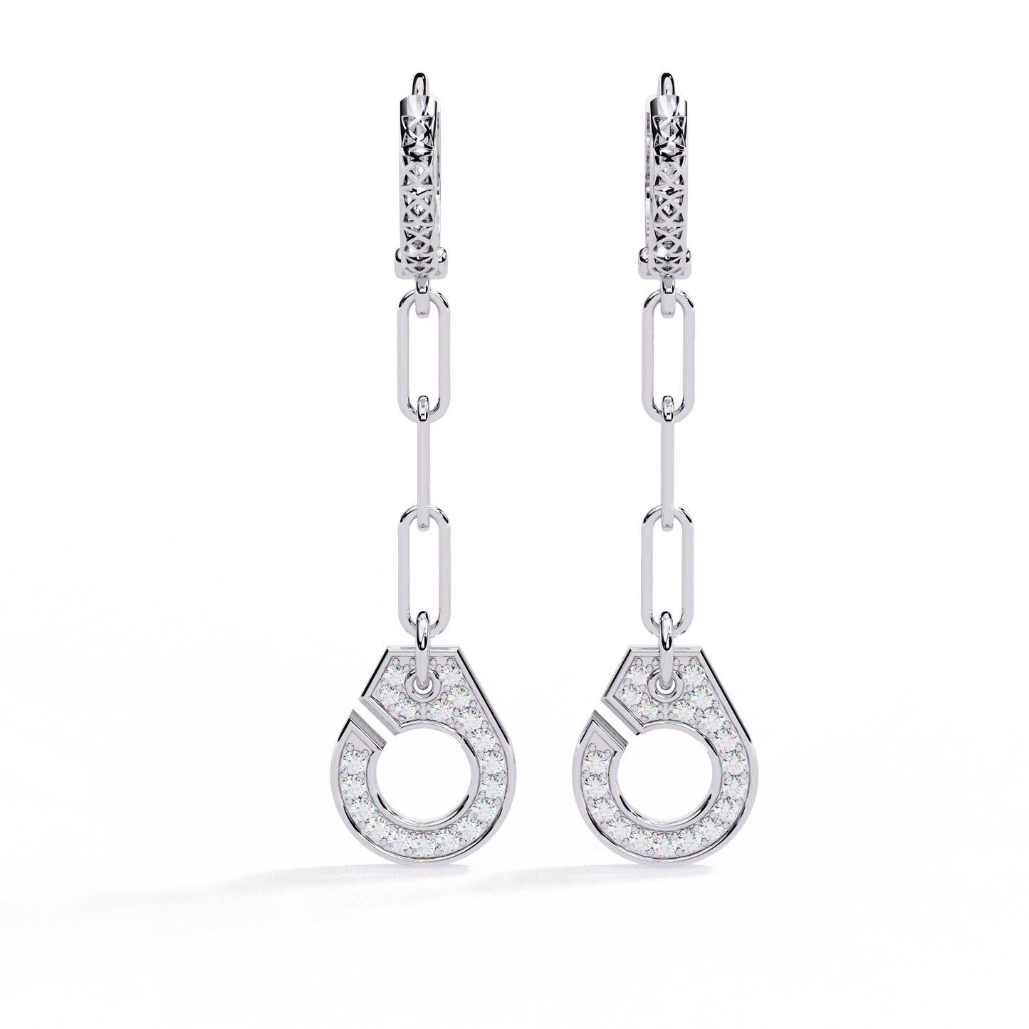 Luxe Chain Drop Hoop Earrings