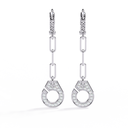 Luxe Chain Drop Hoop Earrings