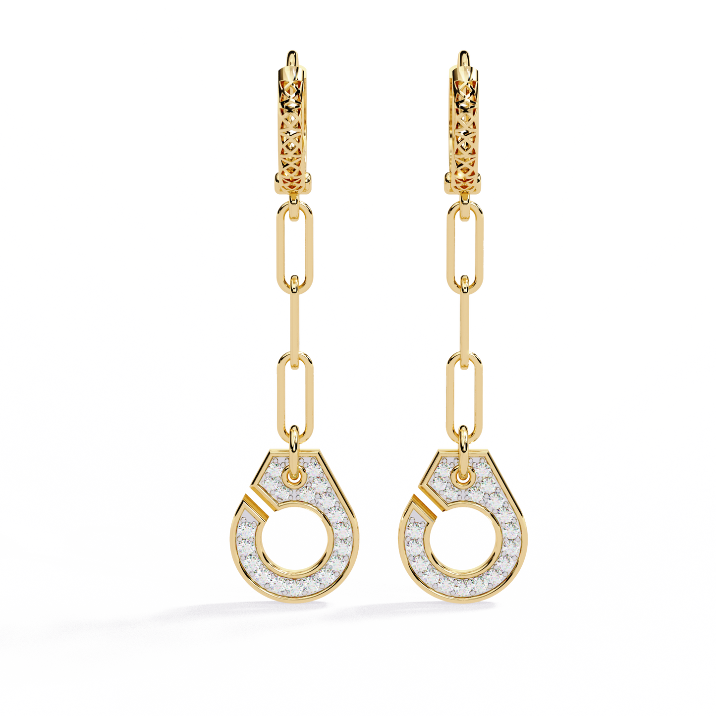 Luxe Chain Drop Hoop Earrings