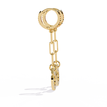 Luxe Chain Drop Hoop Earrings