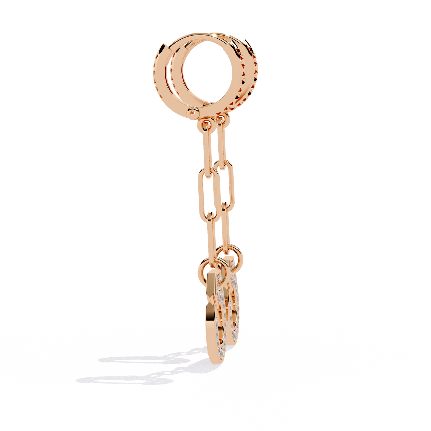 Luxe Chain Drop Hoop Earrings