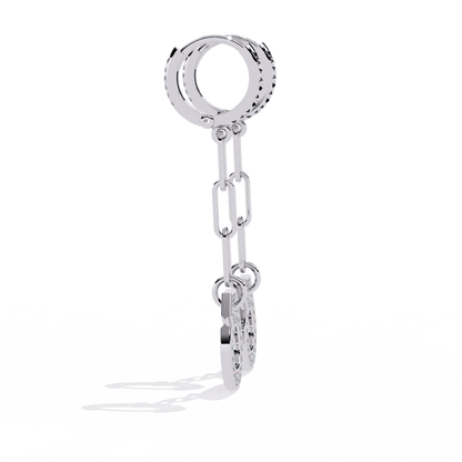 Luxe Chain Drop Hoop Earrings