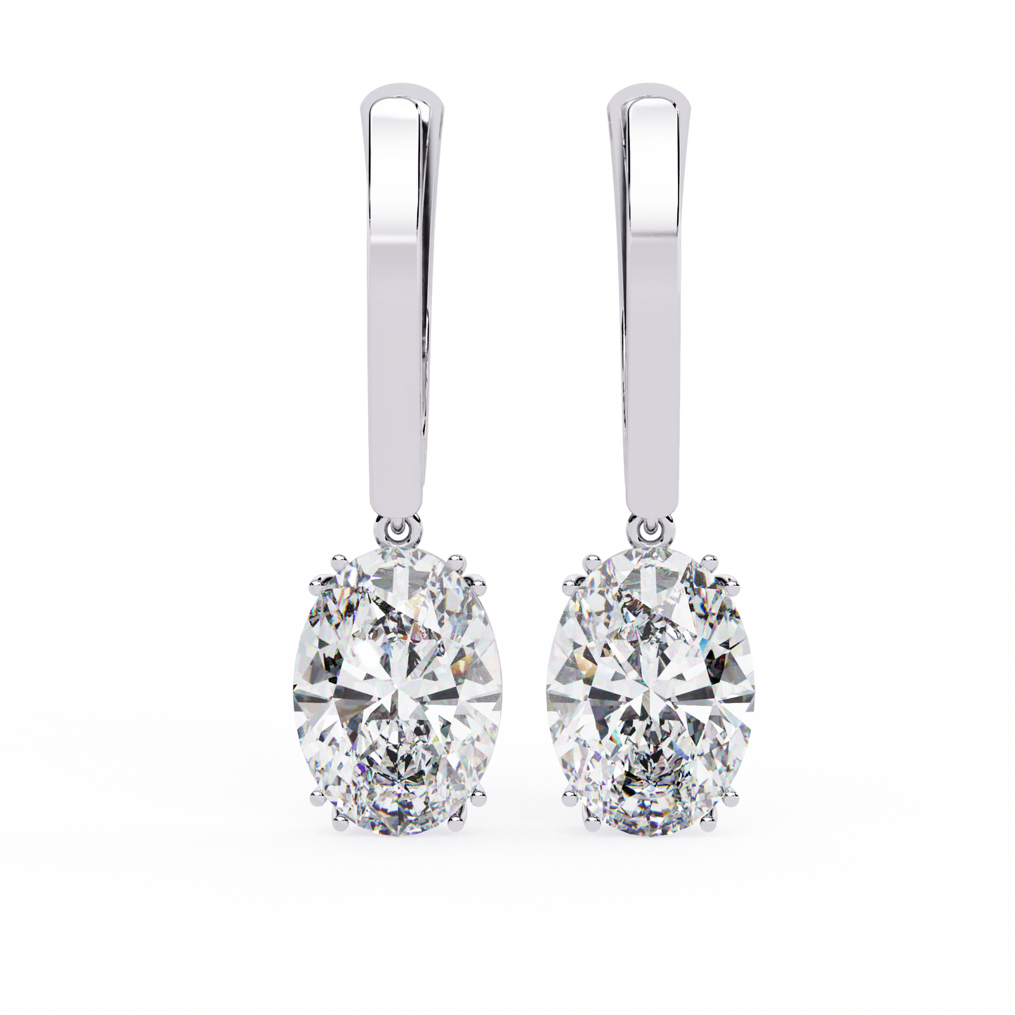 Zeromakin Aurelia Oval Drop Earrings