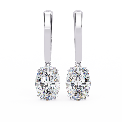 Zeromakin Aurelia Oval Drop Earrings