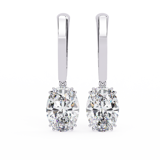 Zeromakin Aurelia Oval Drop Earrings