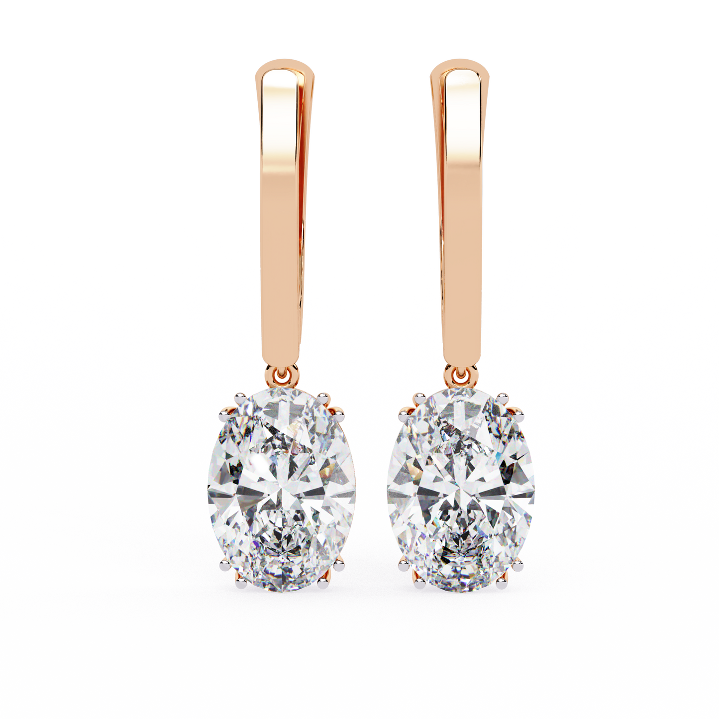Zeromakin Aurelia Oval Drop Earrings