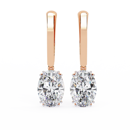 Zeromakin Aurelia Oval Drop Earrings