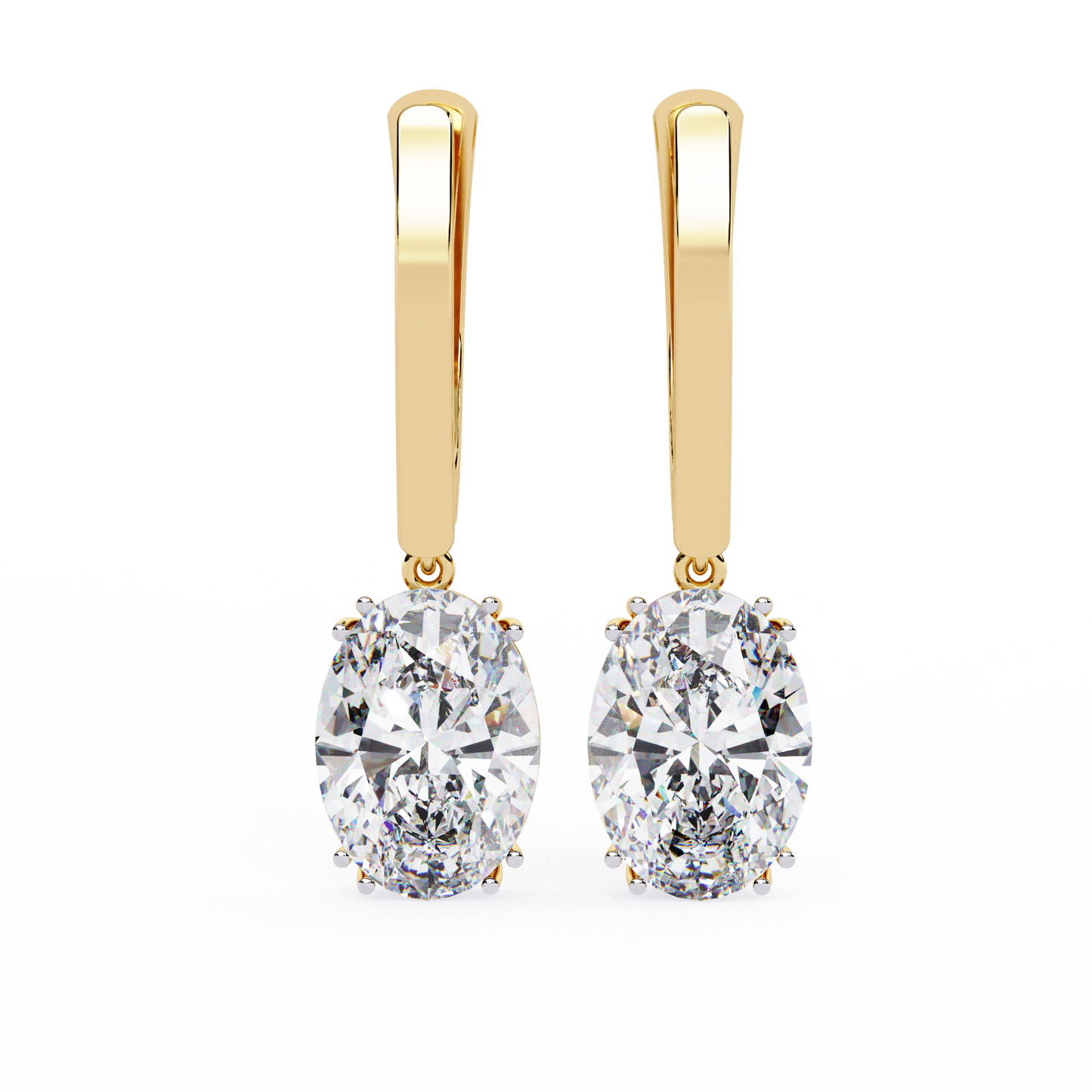 Zeromakin Aurelia Oval Drop Earrings