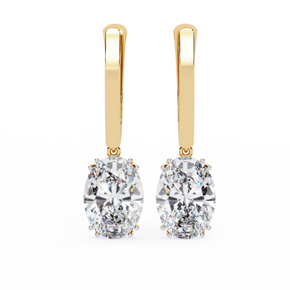 Zeromakin Aurelia Oval Drop Earrings
