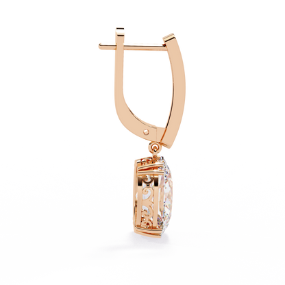 Zeromakin Aurelia Oval Drop Earrings