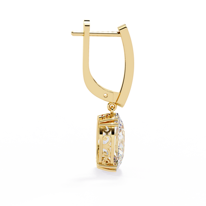Zeromakin Aurelia Oval Drop Earrings