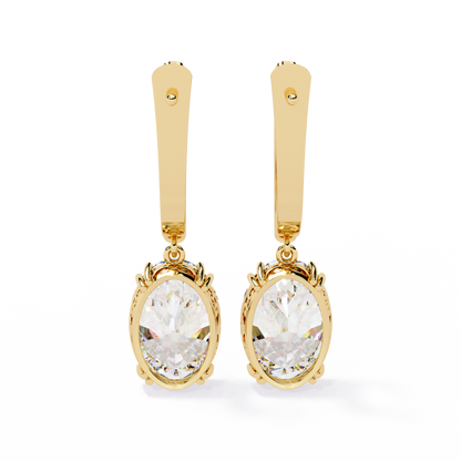Zeromakin Aurelia Oval Drop Earrings