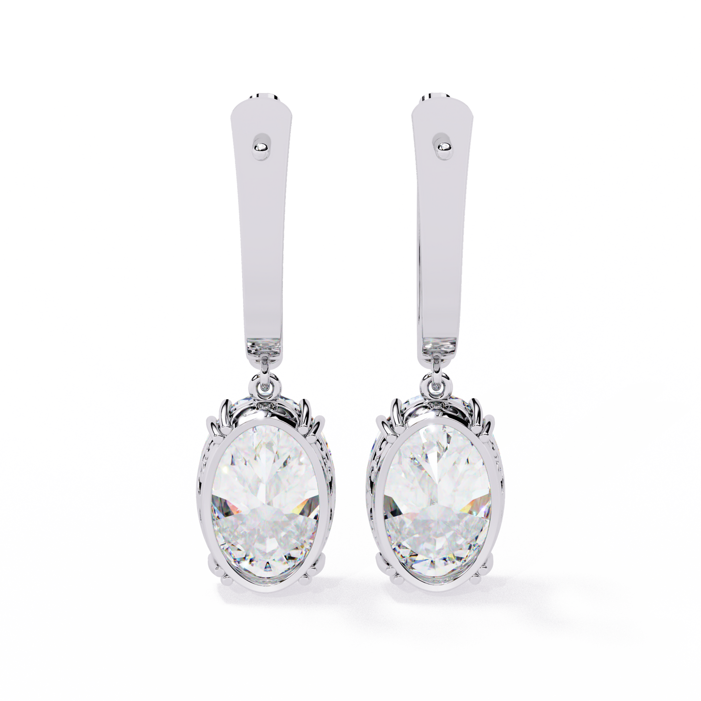 Zeromakin Aurelia Oval Drop Earrings