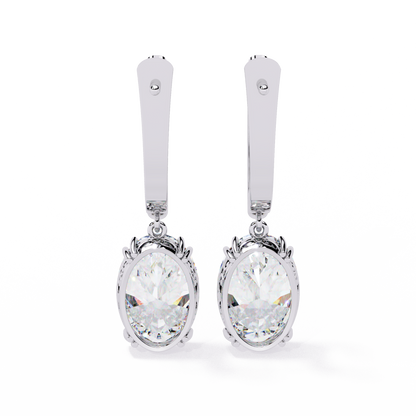 Zeromakin Aurelia Oval Drop Earrings