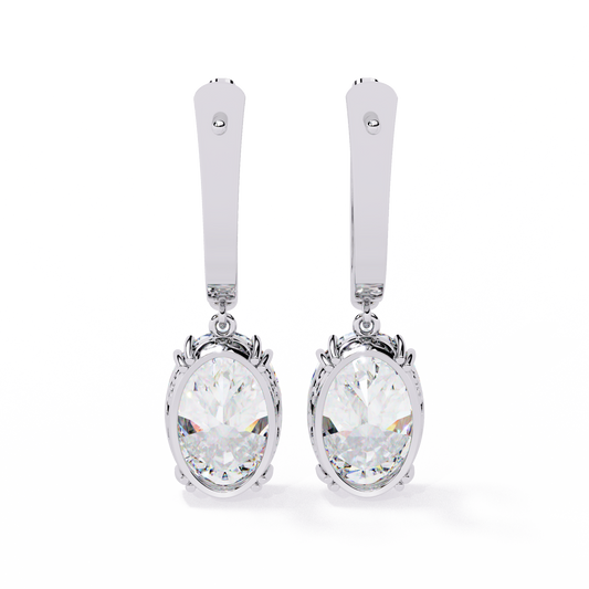 Zeromakin Aurelia Oval Drop Earrings