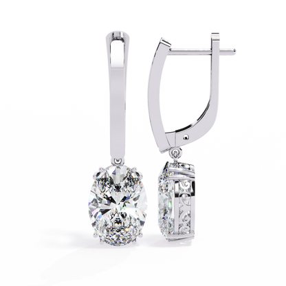 Zeromakin Aurelia Oval Drop Earrings