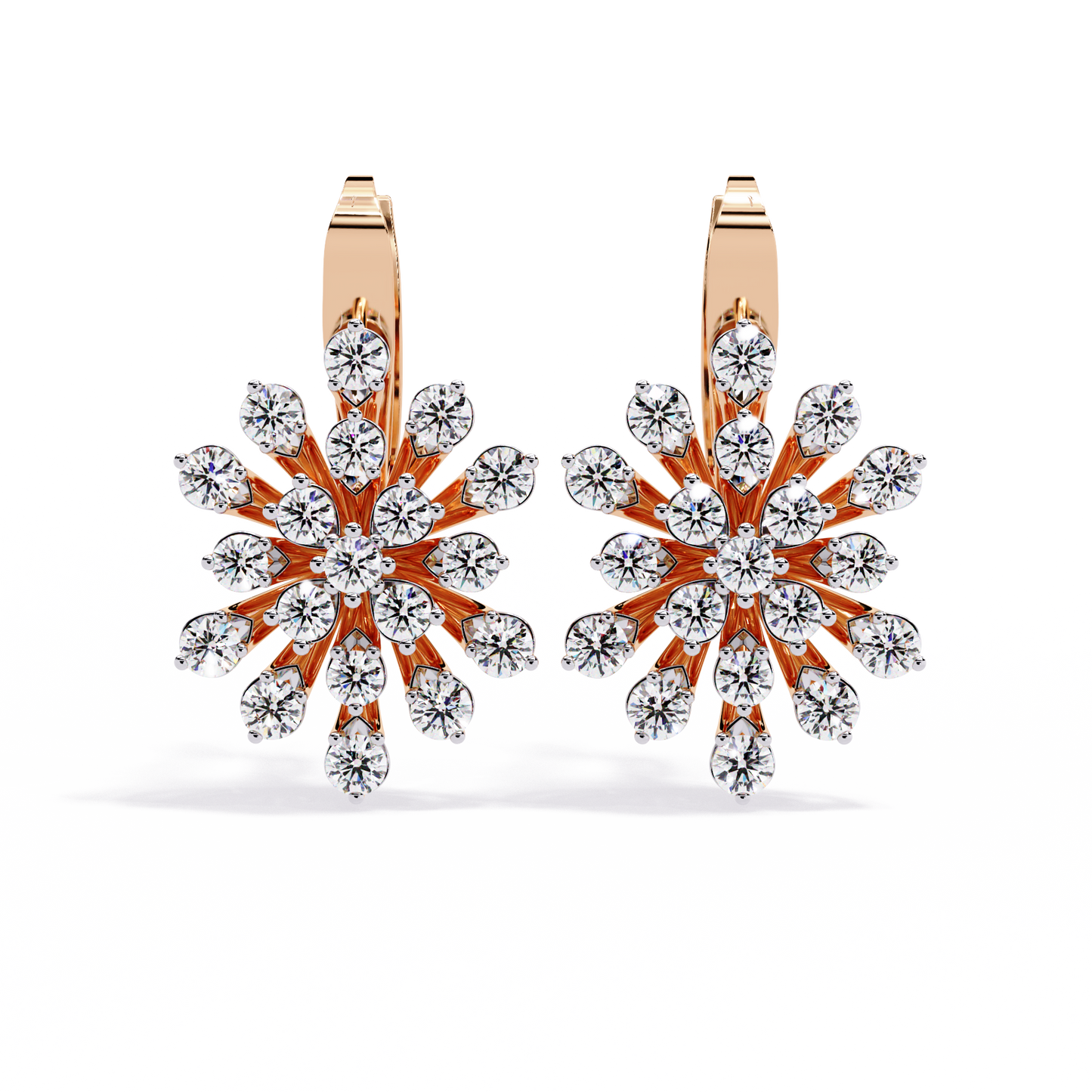 Astra Bloom Diamond Stud Earrings