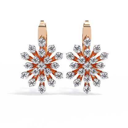 Astra Bloom Diamond Stud Earrings
