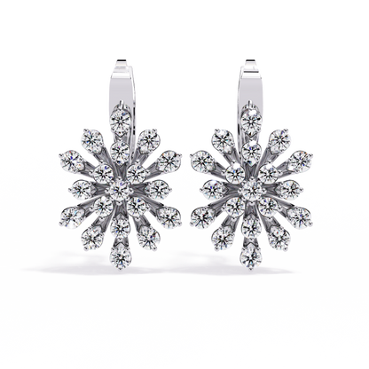Astra Bloom Diamond Stud Earrings