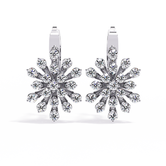 Astra Bloom Diamond Stud Earrings